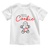 Christmas Pregnant Toddler T Shirt Baking A Little Cookie Maternity Gingerbread - Wonder Print Shop