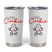 Christmas Pregnant Tumbler Cup Baking A Little Cookie Maternity Gingerbread - Wonder Print Shop
