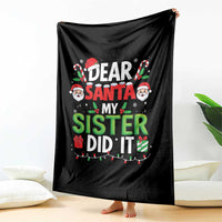 Dear Santa My Sister Did It Funny Christmas Throw Blanket Boys Girls Kids - Wonder Print Shop