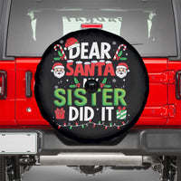 Dear Santa My Sister Did It Funny Christmas Spare Tire Cover Boys Girls Kids - Wonder Print Shop
