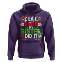 Dear Santa My Sister Did It Funny Christmas Hoodie Boys Girls Kids - Wonder Print Shop