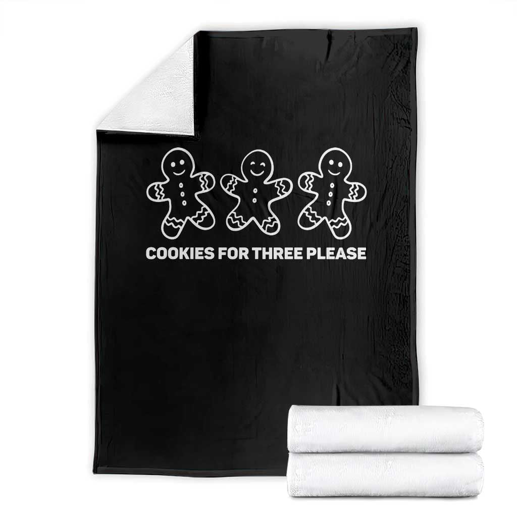 Cookies For Three Please Pregnancy Announcement Christmas Throw Blanket - Wonder Print Shop