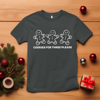 Cookies For Three Please Pregnancy Announcement Christmas T Shirt - Wonder Print Shop