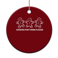 Cookies For Three Please Pregnancy Announcement Christmas Ceramic Ornament - Wonder Print Shop