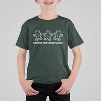 Cookies For Three Please Pregnancy Announcement Christmas T Shirt For Kid - Wonder Print Shop