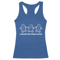 Cookies For Three Please Pregnancy Announcement Christmas Racerback Tank Top - Wonder Print Shop