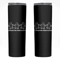 Cookies For Three Please Pregnancy Announcement Christmas Skinny Tumbler - Wonder Print Shop