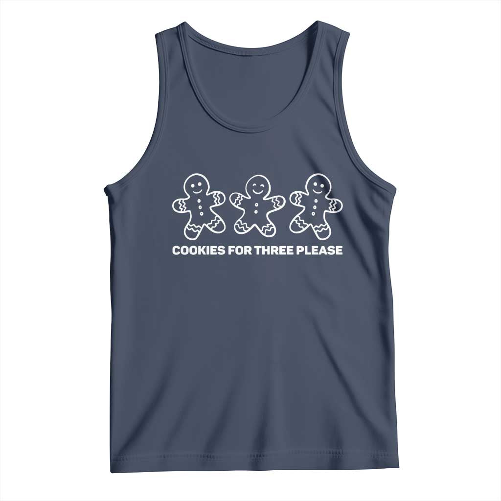 Cookies For Three Please Pregnancy Announcement Christmas Tank Top - Wonder Print Shop