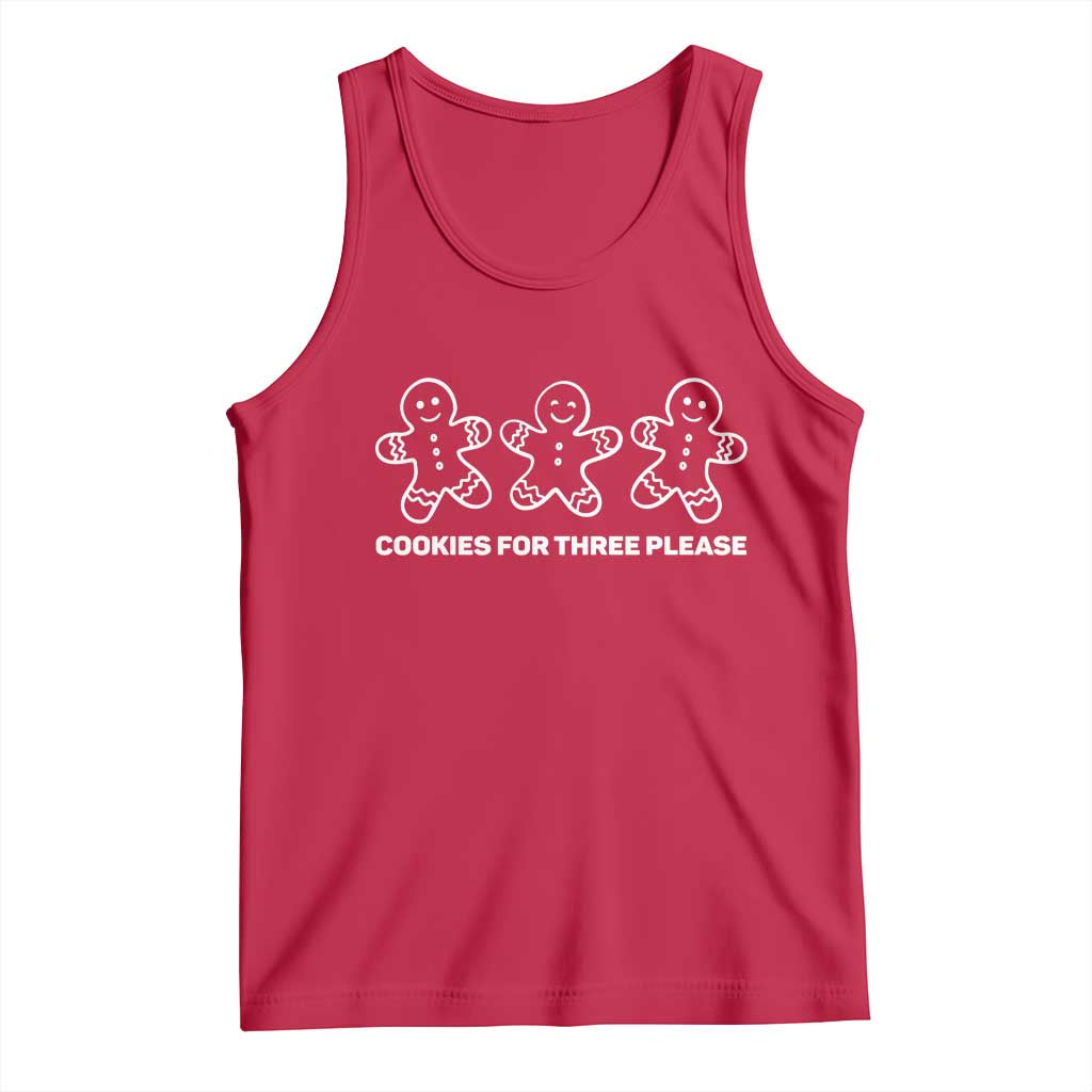 Cookies For Three Please Pregnancy Announcement Christmas Tank Top - Wonder Print Shop