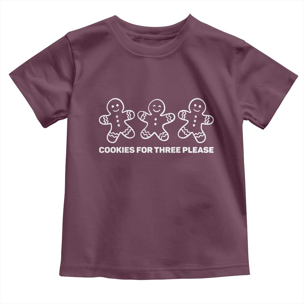 Cookies For Three Please Pregnancy Announcement Christmas Toddler T Shirt - Wonder Print Shop