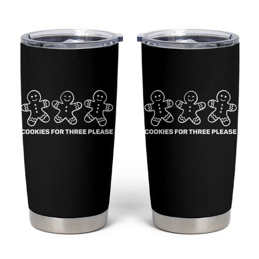 Cookies For Three Please Pregnancy Announcement Christmas Tumbler Cup - Wonder Print Shop