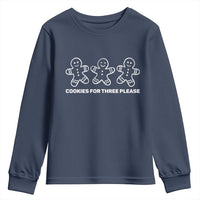 Cookies For Three Please Pregnancy Announcement Christmas Youth Sweatshirt - Wonder Print Shop
