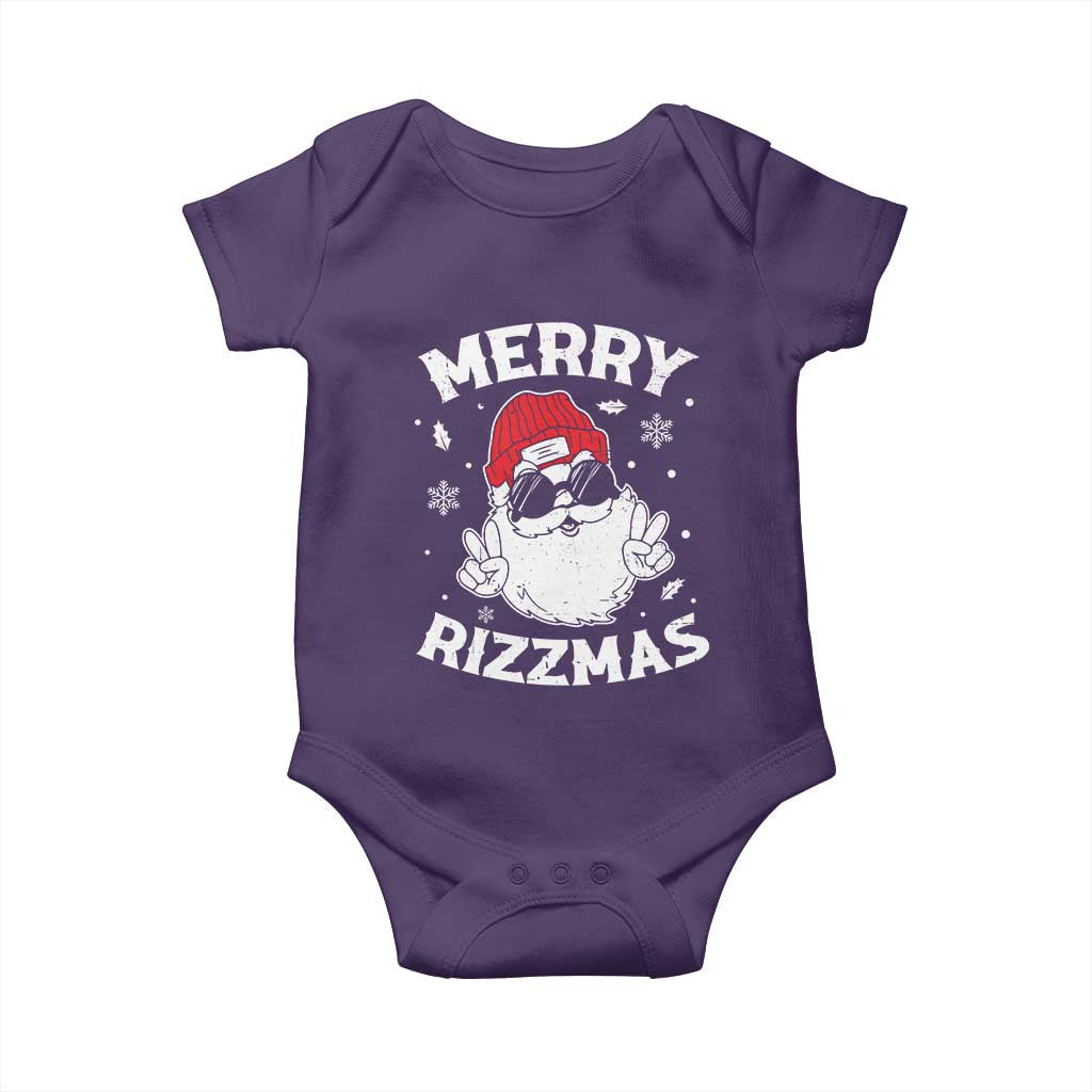Funny Christmas Santa Baby Onesie Merry Rizzmas Kids Teens School