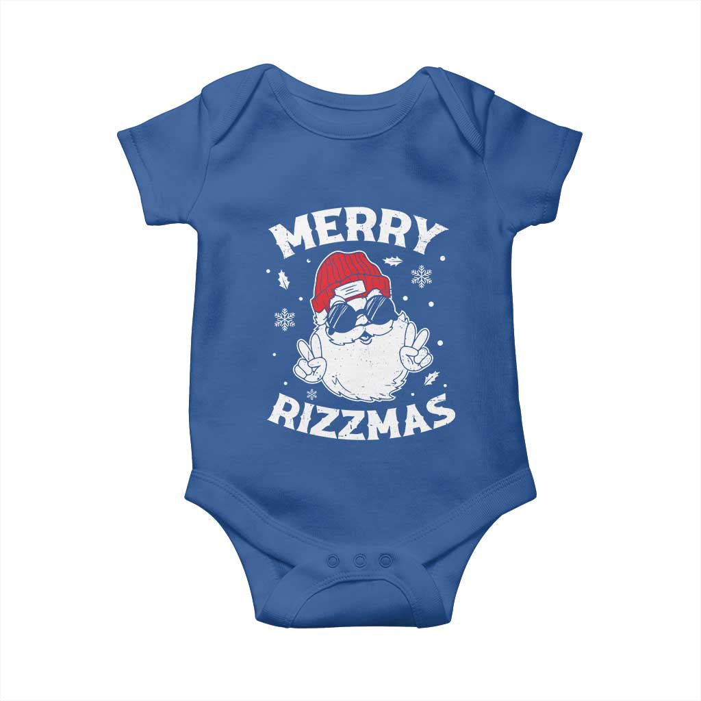 Funny Christmas Santa Baby Onesie Merry Rizzmas Kids Teens School
