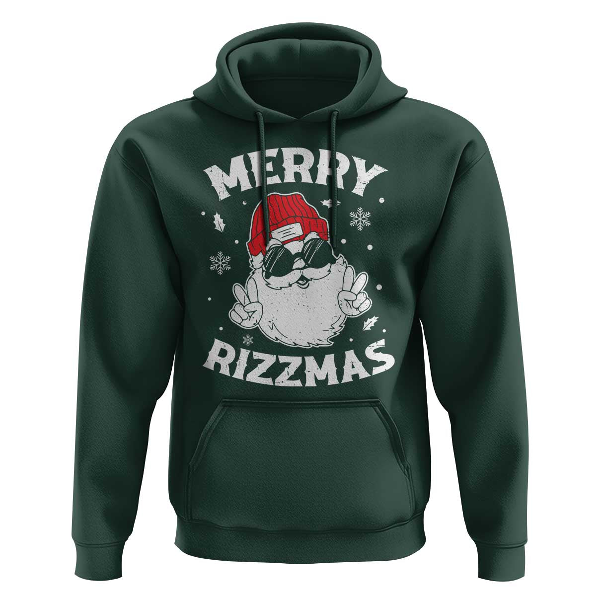 Funny Christmas Santa Hoodie Merry Rizzmas Kids Teens School