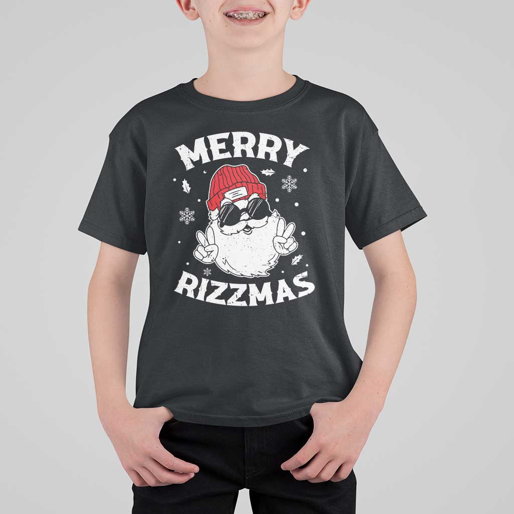 Funny Christmas Santa T Shirt For Kid Merry Rizzmas Kids Teens School - Wonder Print Shop