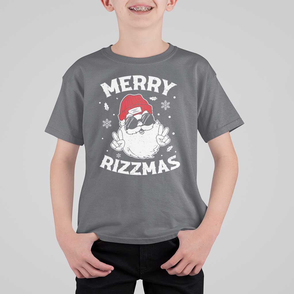 Funny Christmas Santa T Shirt For Kid Merry Rizzmas Kids Teens School - Wonder Print Shop
