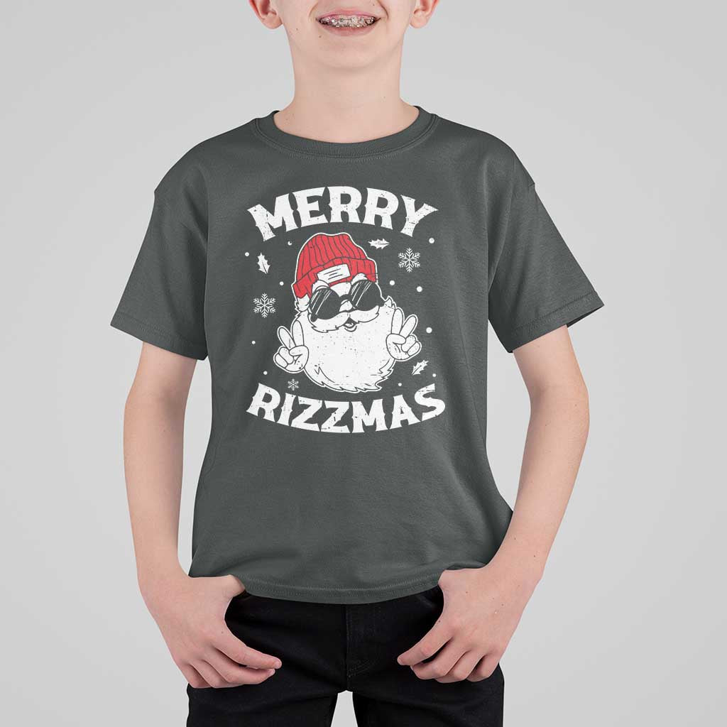 Funny Christmas Santa T Shirt For Kid Merry Rizzmas Kids Teens School - Wonder Print Shop