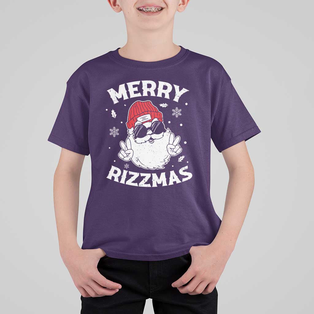 Funny Christmas Santa T Shirt For Kid Merry Rizzmas Kids Teens School - Wonder Print Shop