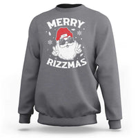 Funny Christmas Santa Sweatshirt Merry Rizzmas Kids Teens School - Wonder Print Shop