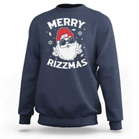 Funny Christmas Santa Sweatshirt Merry Rizzmas Kids Teens School - Wonder Print Shop