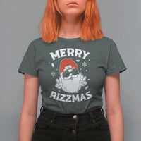 Funny Christmas Santa T Shirt For Women Merry Rizzmas Kids Teens School - Wonder Print Shop