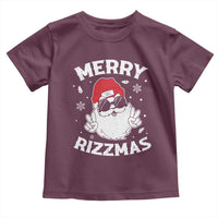 Funny Christmas Santa Toddler T Shirt Merry Rizzmas Kids Teens School