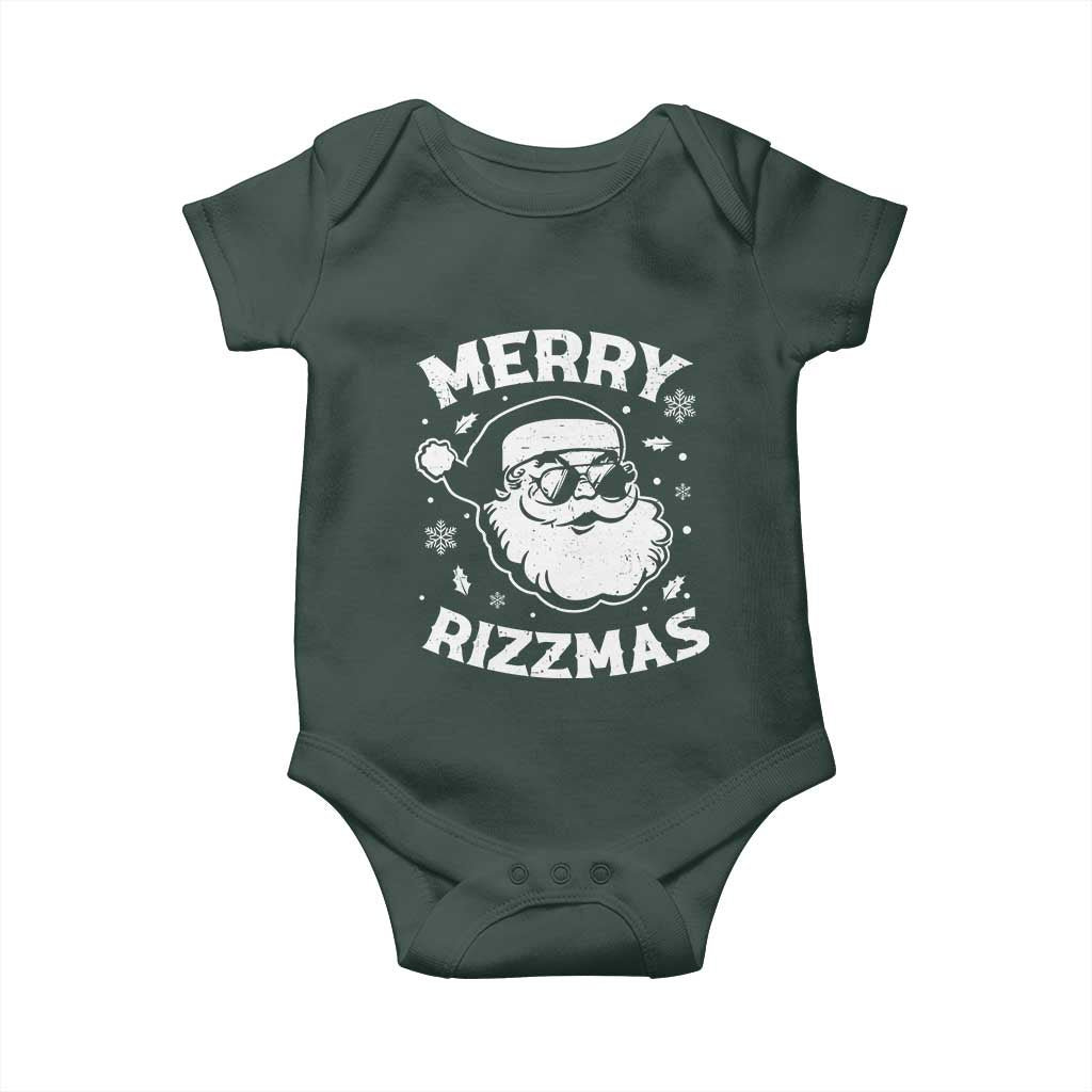 Funny Christmas Santa Claus Baby Onesie Merry Rizzmas Kids Teens School