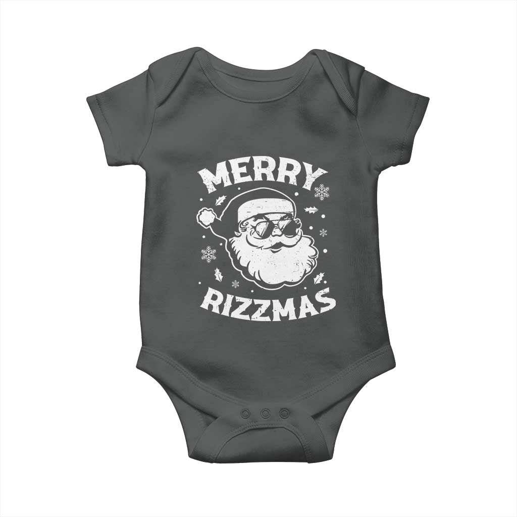 Funny Christmas Santa Claus Baby Onesie Merry Rizzmas Kids Teens School