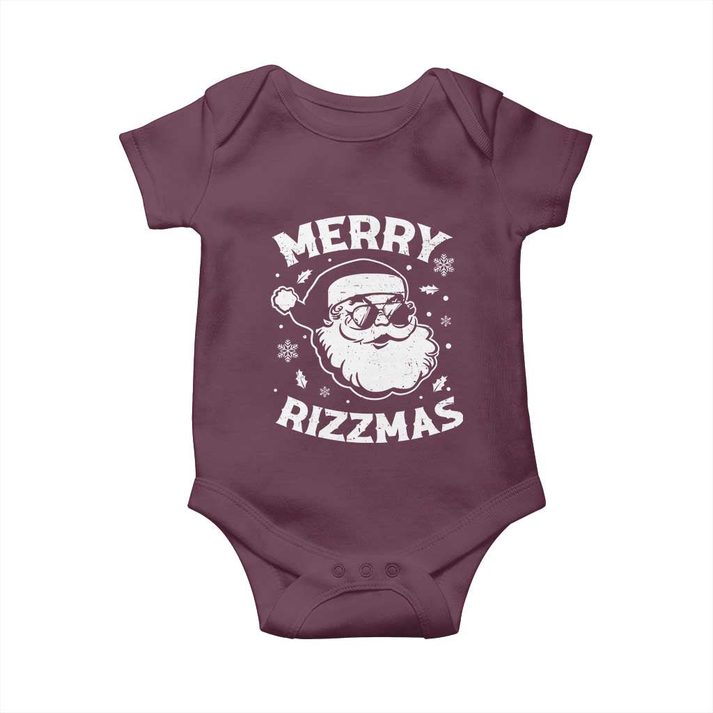 Funny Christmas Santa Claus Baby Onesie Merry Rizzmas Kids Teens School