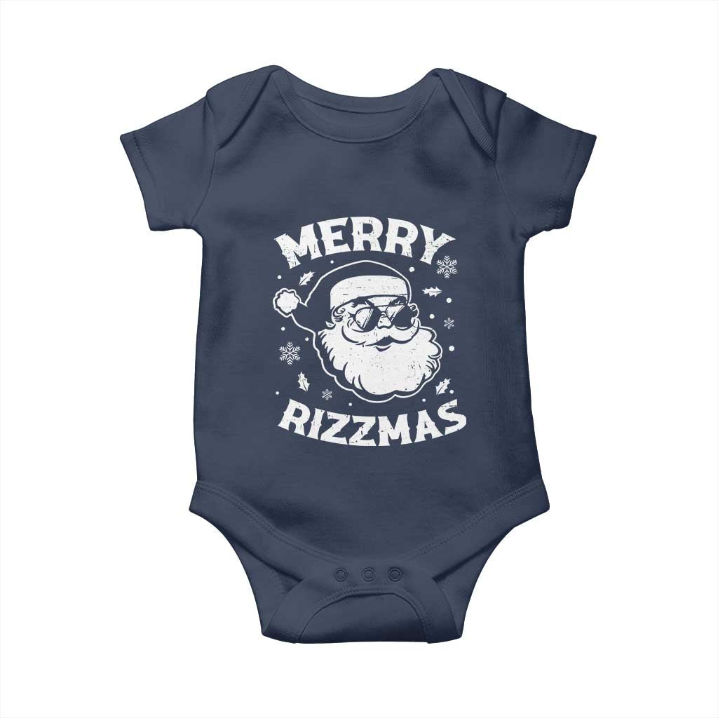 Funny Christmas Santa Claus Baby Onesie Merry Rizzmas Kids Teens School