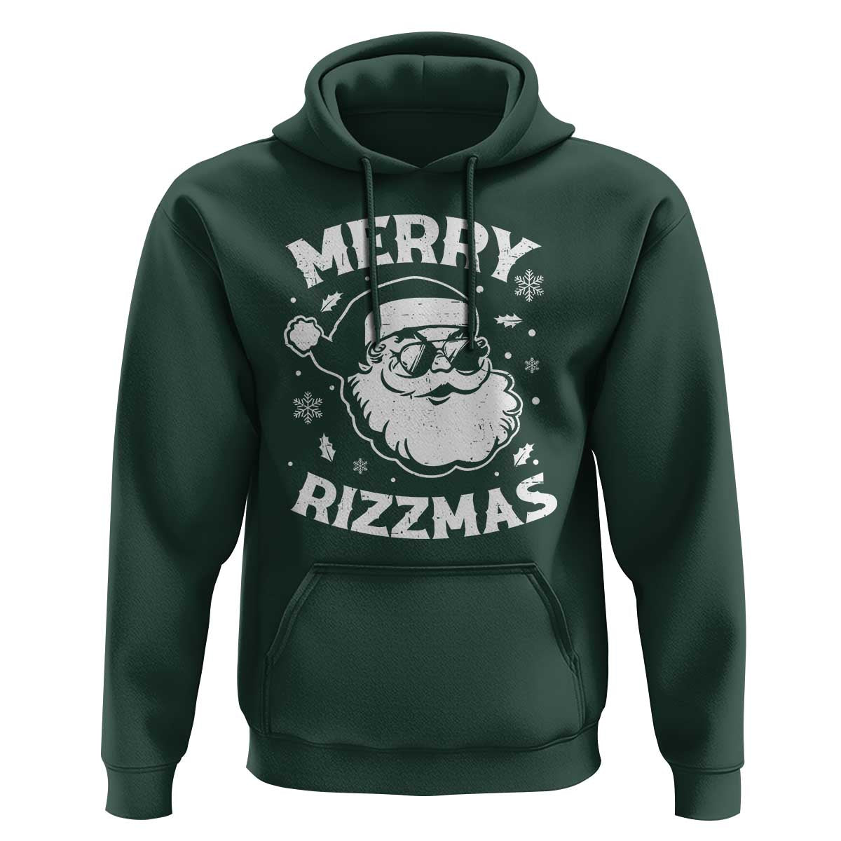 Funny Christmas Santa Claus Hoodie Merry Rizzmas Kids Teens School