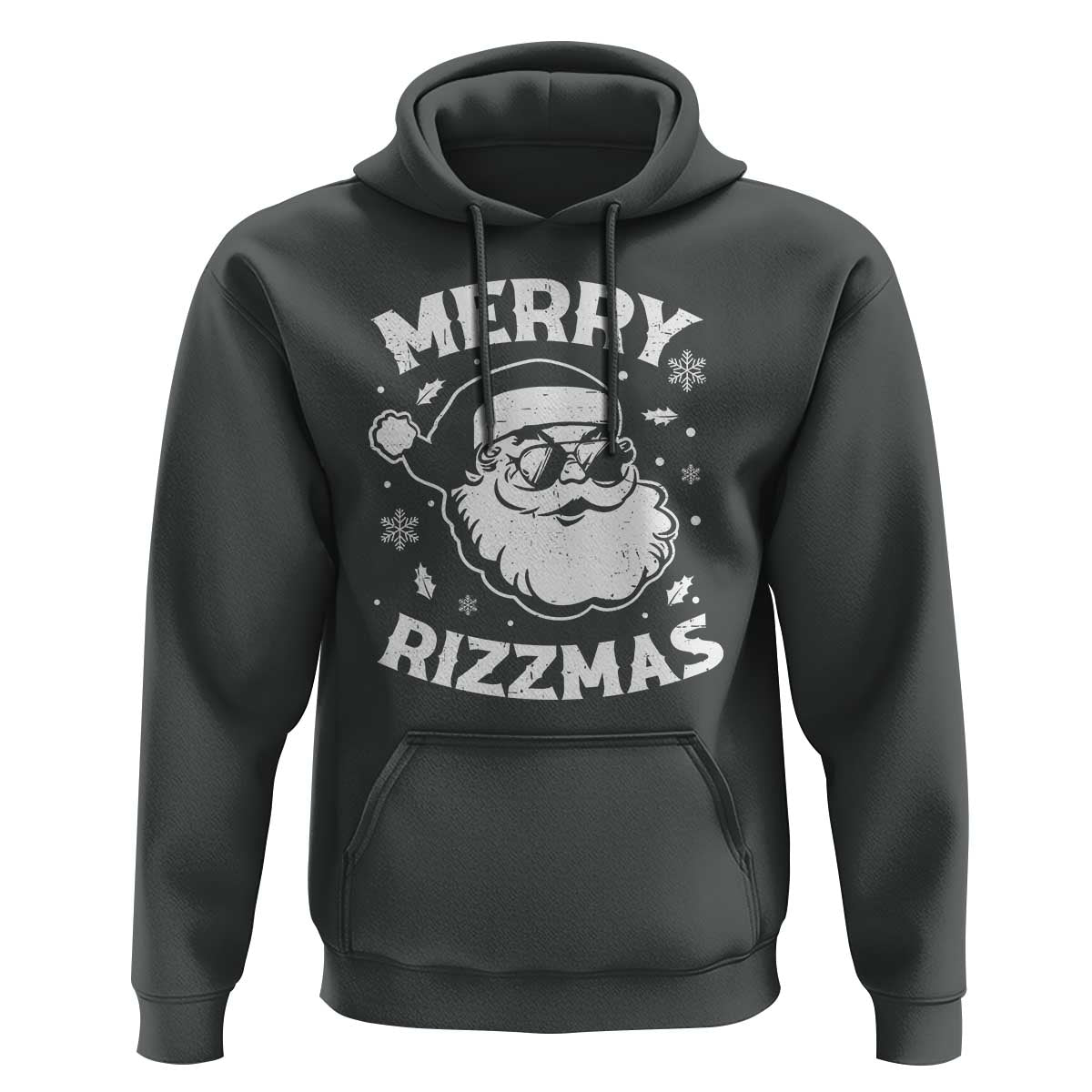 Funny Christmas Santa Claus Hoodie Merry Rizzmas Kids Teens School
