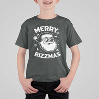 Funny Christmas Santa Claus T Shirt For Kid Merry Rizzmas Kids Teens School - Wonder Print Shop