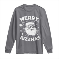 Funny Christmas Santa Claus Long Sleeve Shirt Merry Rizzmas Kids Teens School