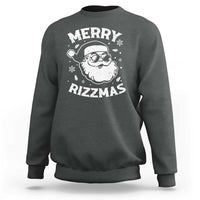 Funny Christmas Santa Claus Sweatshirt Merry Rizzmas Kids Teens School - Wonder Print Shop