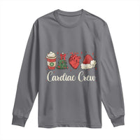 Christmas Cardiac Nurse Long Sleeve Shirt Cardiac Crew Anatomical Xmas Heart Anatomy Tree Bow