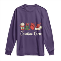 Christmas Cardiac Nurse Long Sleeve Shirt Cardiac Crew Anatomical Xmas Heart Anatomy Tree Bow