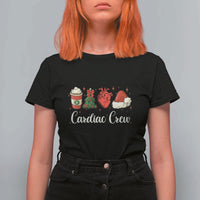 Christmas Cardiac Nurse T Shirt For Women Cardiac Crew Anatomical Xmas Heart Anatomy Tree Bow - Wonder Print Shop