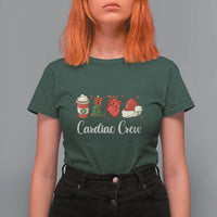 Christmas Cardiac Nurse T Shirt For Women Cardiac Crew Anatomical Xmas Heart Anatomy Tree Bow - Wonder Print Shop