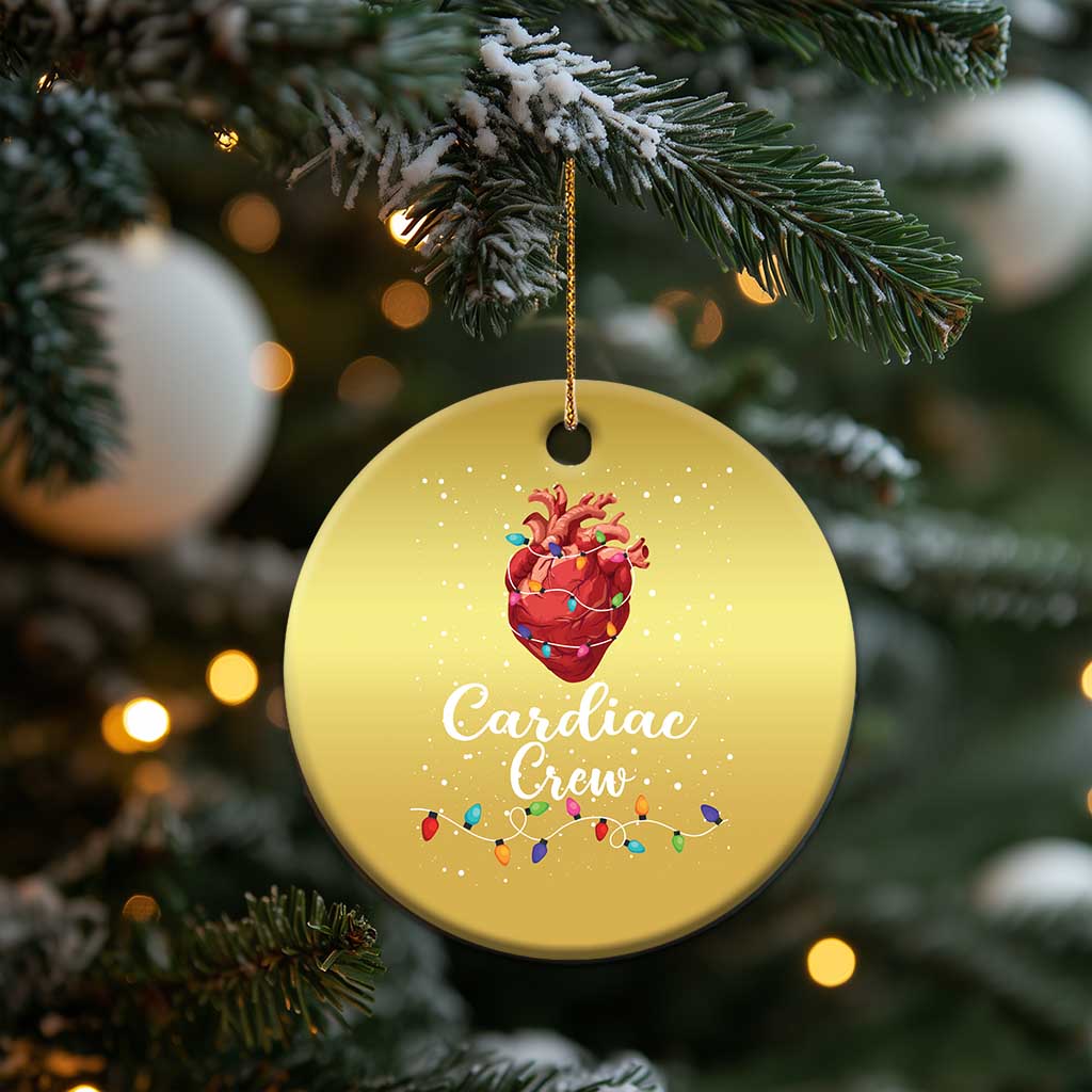 Christmas Cardiac Nurse Christmas Ornament Cardiac Crew Anatomical Anatomy Xmas Heart With Lights - Wonder Print Shop