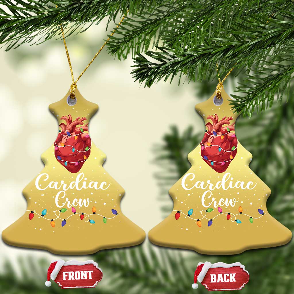Christmas Cardiac Nurse Christmas Ornament Cardiac Crew Anatomical Anatomy Xmas Heart With Lights - Wonder Print Shop