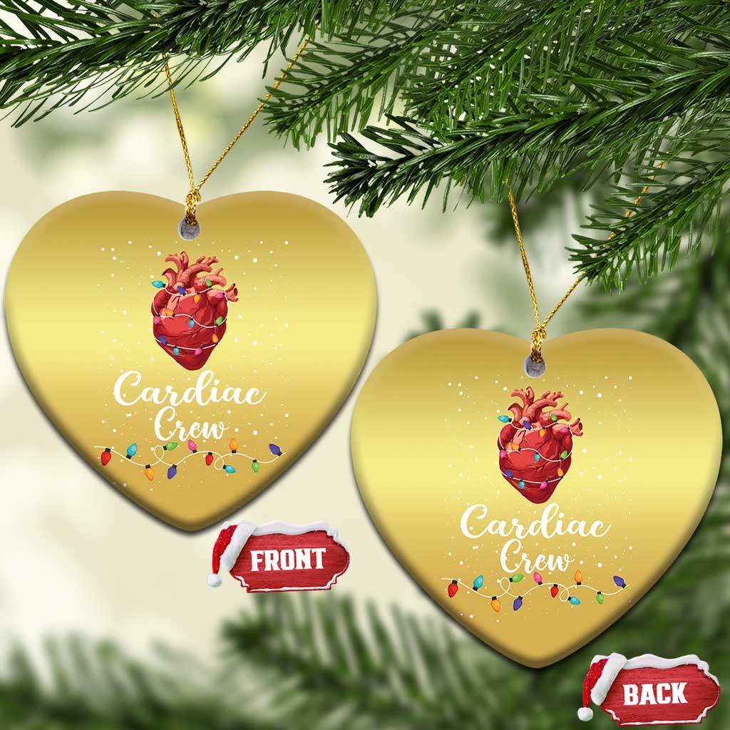 Christmas Cardiac Nurse Christmas Ornament Cardiac Crew Anatomical Anatomy Xmas Heart With Lights - Wonder Print Shop