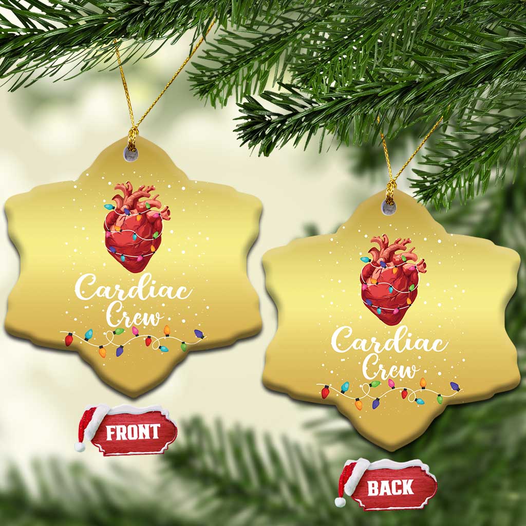 Christmas Cardiac Nurse Christmas Ornament Cardiac Crew Anatomical Anatomy Xmas Heart With Lights - Wonder Print Shop