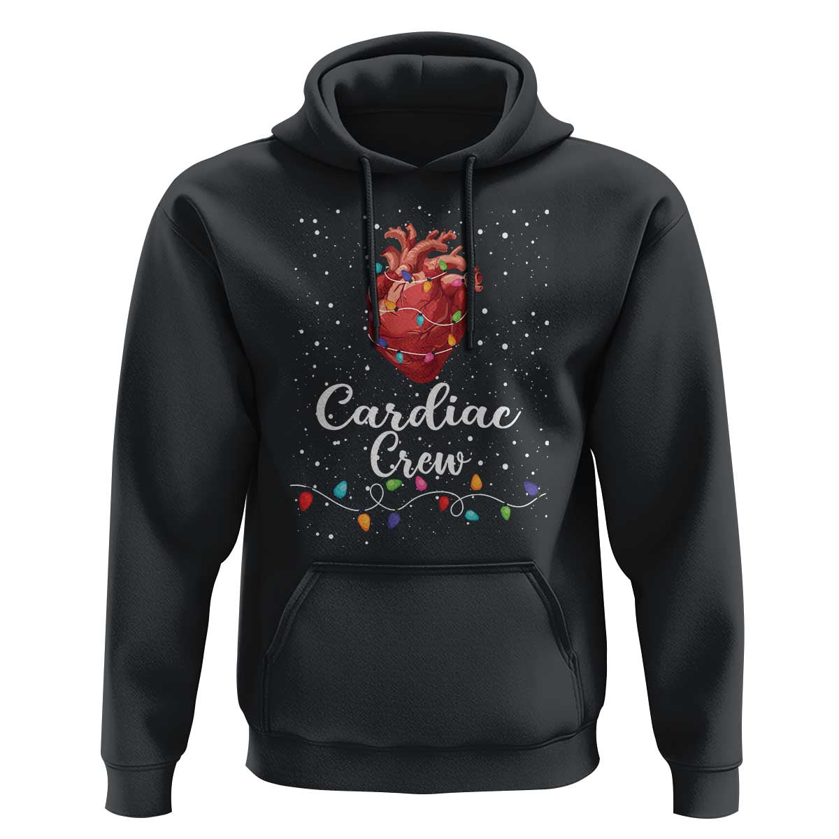 Christmas Cardiac Nurse Hoodie Cardiac Crew Anatomical Anatomy Xmas Heart With Lights