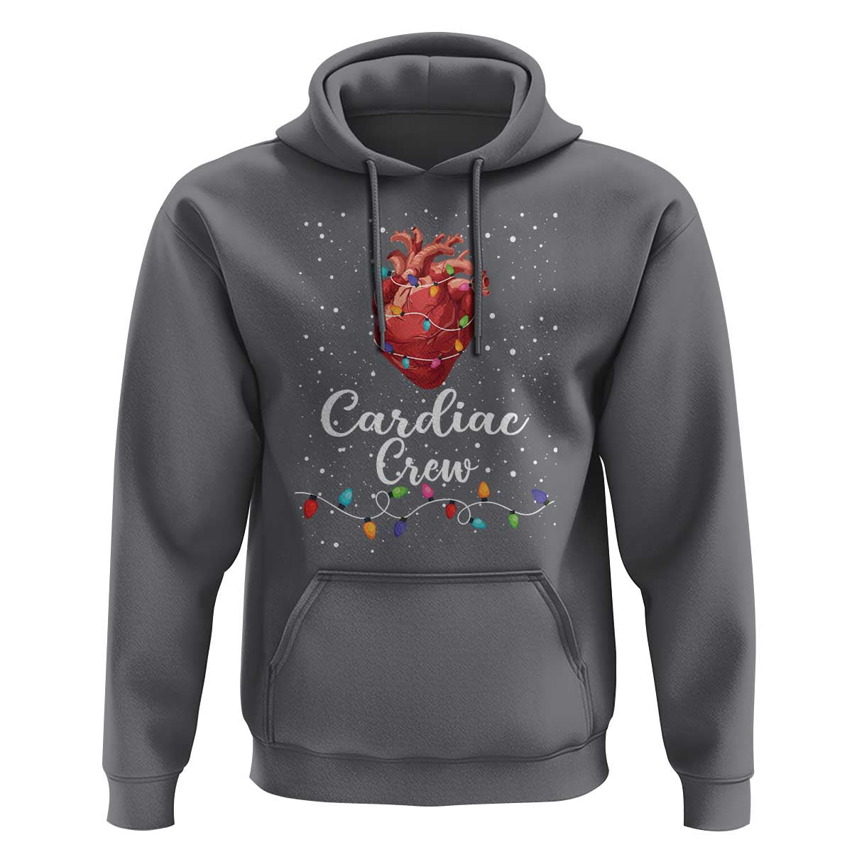 Christmas Cardiac Nurse Hoodie Cardiac Crew Anatomical Anatomy Xmas Heart With Lights