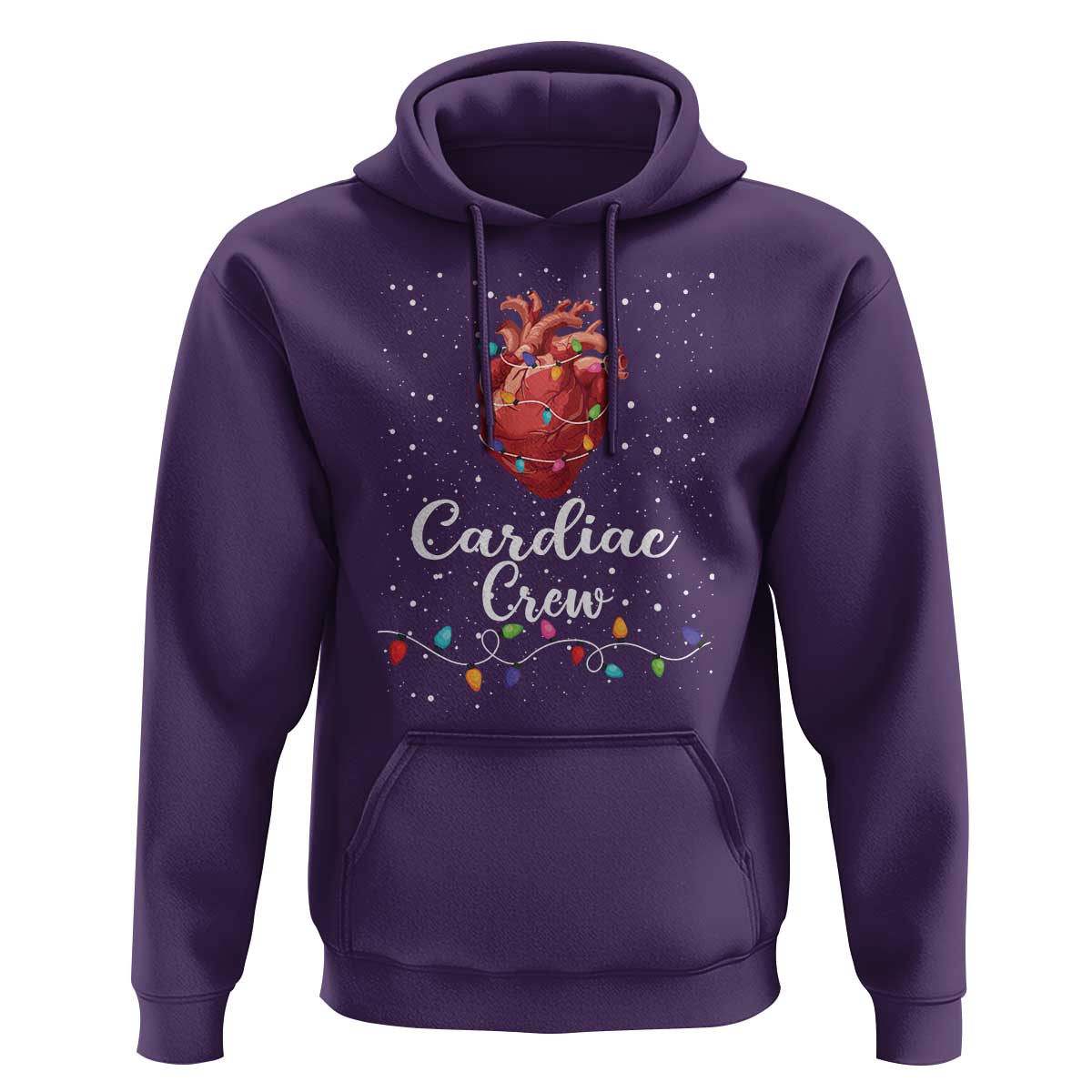 Christmas Cardiac Nurse Hoodie Cardiac Crew Anatomical Anatomy Xmas Heart With Lights