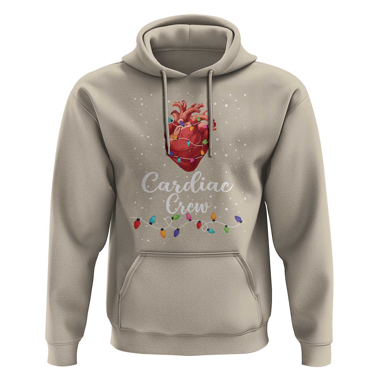 Christmas Cardiac Nurse Hoodie Cardiac Crew Anatomical Anatomy Xmas Heart With Lights