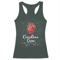 Christmas Cardiac Nurse Racerback Tank Top Cardiac Crew Anatomical Anatomy Xmas Heart With Lights