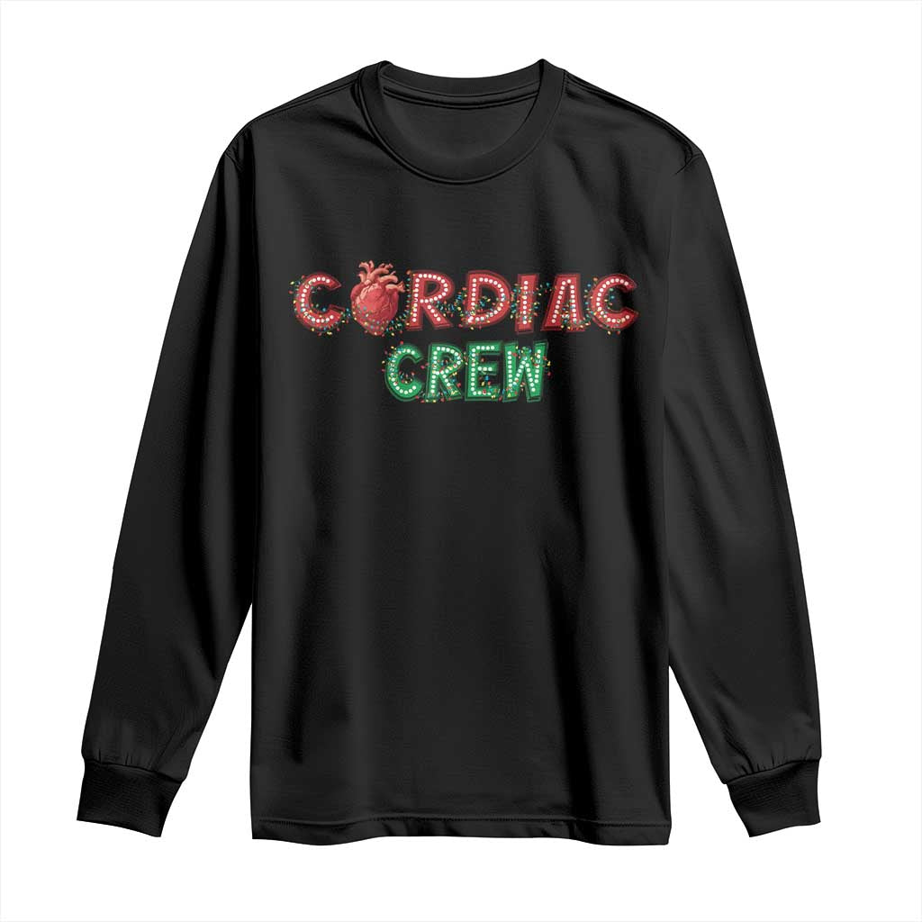 Christmas Cardiac Nurse Long Sleeve Shirt Cardiac Crew Anatomical Xmas Heart Anatomy Nurse Gift